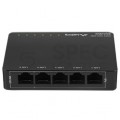 Switch PoE Desktop 5x port RJ45 (Gigabit Ethernet 1000Mb/s, w tym 4x PoE+ i 1x Uplink) przełącznik niezarządzalny Lanberg DSP3-1005-60W