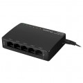 Switch PoE Desktop 5x port RJ45 (Gigabit Ethernet 1000Mb/s, w tym 4x PoE+ i 1x Uplink) przełącznik niezarządzalny Lanberg DSP3-1005-60W