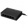Switch PoE Desktop 5x port RJ45 (Gigabit Ethernet 1000Mb/s, w tym 4x PoE+ i 1x Uplink) przełącznik niezarządzalny LANBERG DSP3-1005-60W