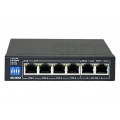 Switch PoE Desktop 6x port RJ45 (4x PoE+ Gigabit Ethernet 1000Mb/s i 2x Uplink 1Gb/s Ethernet) przełącznik niezarządzalny AVIZIO