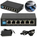 Switch PoE Desktop 6x port RJ45 (Fast Ethernet 100Mb/s, w tym 4x PoE+ i 2x Uplink) przełącznik niezarządzalny Extralink EUROS V2