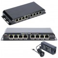 Switch PoE Desktop 8x port RJ45 (Gigabit Ethernet 1000Mb/s, w tym 7x PoE i 1x Uplink) przełącznik niezarządzalny Extralink Kratos