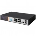 Switch PoE Desktop 8x port RJ45 (PoE+ Gigabit Ethernet 1000Mb/s) + 2x port SFP (1Gb/s Uplink) przełącznik zarządzalny Extralink Victor