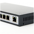 Switch PoE Desktop 9x port RJ45 (Fast Ethernet 100Mb/s, w tym 4x PoE + 1x Uplink) przełącznik niezarządzalny 8level FEPS-1904