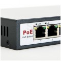 Switch PoE Desktop 9x port RJ45 (Fast Ethernet 100Mb/s, w tym 4x PoE + 1x Uplink) przełącznik niezarządzalny 8level FEPS-1904