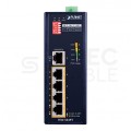 Switch PoE na szynę DIN TH35 5x port RJ45 (Fast Ethernet 100Mb/s, w tym 4x PoE+ i 1x Uplink) przełącznik niezarządzalny PLANET