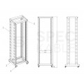 Szafa stojąca OPEN RACK 19" 42U 600x1000mm Stojak do serwerów i magazynów energii Otwarta Czarna NEKU
