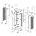 Szafa stojąca RACK 19" 15U 600x600mm drzwi szklane czarna TOTEN G7