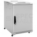 Szafa stojąca RACK 19" 15U 600x600mm drzwi szklane szara TOTEN G7
