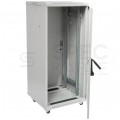 Szafa stojąca RACK 19" 15U 600x800mm drzwi szklane szara TOTEN G7