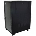 Szafa stojąca RACK 19" 22U 600x600mm drzwi szklane czarna NEKU BOX