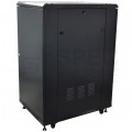 Szafa stojąca RACK 19" 22U 600x600mm drzwi szklane czarna NEKU BOX