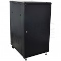 Szafa stojąca RACK 19" 22U 600x600mm drzwi szklane czarna NEKU BOX