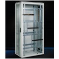 Szafa stojąca RACK 19" 22U 600x600mm drzwi szklane szara MIRSAN