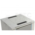 Szafa stojąca RACK 19" 27U 600x600mm drzwi szklane szara TOTEN G7