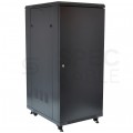 Szafa stojąca RACK 19" 27U 600x800mm drzwi szklane czarna NEKU BOX