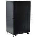 Szafa stojąca RACK 19" 27U 600x800mm drzwi szklane czarna NEKU BOX