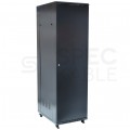 Szafa stojąca RACK 19" 42U 600x1000mm drzwi szklane czarna NEKU BOX