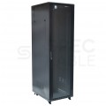 Szafa stojąca RACK 19" 42U 600x1000mm drzwi szklane czarna NEKU BOX
