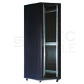 Szafa stojąca RACK 19" 42U 600x600mm drzwi szklane czarna TOTEN G7