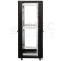 Szafa stojąca RACK 19" 42U 600x800mm drzwi szklane czarna EPRADO