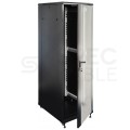 Szafa stojąca RACK 19" 42U 600x800mm drzwi szklane czarna EPRADO