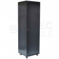 Szafa stojąca RACK 19" 42U 600x800mm drzwi szklane czarna NEKU BOX