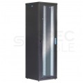 Szafa stojąca RACK 19" 42U 600x800mm drzwi szklane czarna WireArte