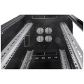 Szafa stojąca RACK 19" 42U 600x800mm drzwi szklane czarna WireArte
