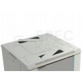 Szafa stojąca RACK 19" 42U 600x800mm drzwi szklane szara TOTEN G7