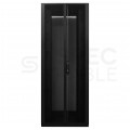 Szafa stojąca RACK 19" 42U 750x800mm perforowana serwerowa czarna 1500kg (złożona) NEKU + wyposażenie