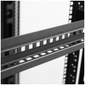 Szafa stojąca RACK 19" 42U 800x1000mm drzwi szklane czarna + 2x organizator pionowy