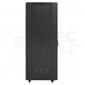 Szafa stojąca RACK 19" 42U 800x1000mm drzwi szklane czarna + 2x organizator pionowy