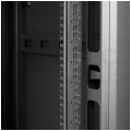 Szafa stojąca RACK 19" 42U 800x1000mm drzwi szklane czarna + 2x organizator pionowy