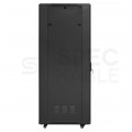 Szafa stojąca RACK 19" 42U 800x800mm drzwi szklane czarna + 2x organizator pionowy