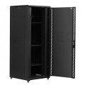 Szafa stojąca RACK 19" 42U 800x800mm drzwi szklane wyposażona czarna GT