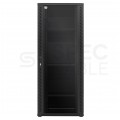 Szafa stojąca RACK 19" 42U 800x800mm drzwi szklane wyposażona czarna GT