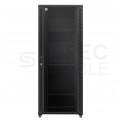 Szafa stojąca RACK 19" 42U 800x800mm drzwi szklane wyposażona czarna GT