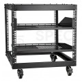 Szafa stojąca, rama OPEN RACK 19" 9U regulowana 584,2-1016mm czarna