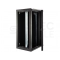 Szafa wisząca RACK 10" 12U 300mm drzwi szklane czarna NEKU TS