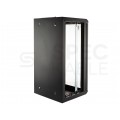 Szafa wisząca RACK 10" 12U 300mm drzwi szklane czarna NEKU TS