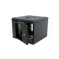 Szafa wisząca RACK 10" 4U 300mm drzwi szklane czarna