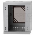 Szafa wisząca RACK 10" 6U 280mm drzwi szklane szara NEKU