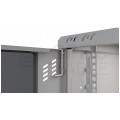 Szafa wisząca RACK 10" 6U 300mm drzwi metalowe szara