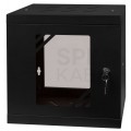 Szafa wisząca RACK 10" 6U 300mm drzwi szklane czarna