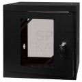Szafa wisząca RACK 10" 6U 300mm drzwi szklane czarna