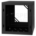 Szafa wisząca RACK 10" 6U 300mm drzwi szklane czarna
