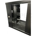 Szafa wisząca RACK 10" 6U 300mm drzwi szklane czarna NETRACK S-Line