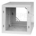 Szafa wisząca RACK 10" 6U 300mm drzwi szklane szara