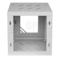 Szafa wisząca RACK 10" 6U 300mm drzwi szklane szara